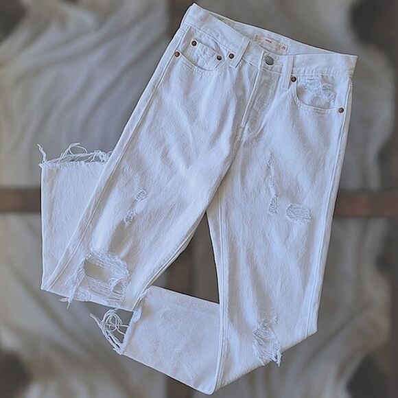 Levi's White Wedgie Fit Ankle Jeans size 25 - Picture 2 of 16